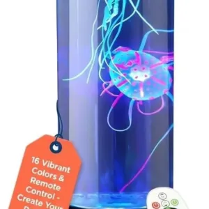 Brewish Jellyfish Lamp, 16 Color Options, 4 Mode Lifelike Jellyfish Aquarium, Auto Shutdown, Remote Control Electric Jellyfish LED Night Light, Fake Aquarium, Home Decor, Sensory Lamp for Autism, ADHD